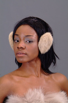Beige Mink Fur Earmuffs Beige Mink Fur Earmuffs