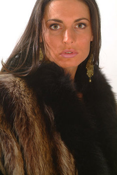 Black Raccoon Fox Fur Vest Design Black Raccoon Fox Fur Vest Design