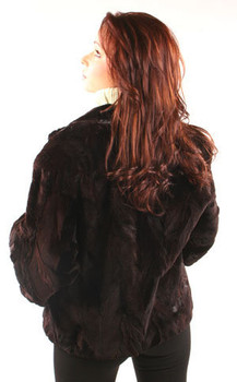 Sheared Mink Stand Up Collar Woman's Jacket Sheared Mink Stand Up Collar Woman's Jacket