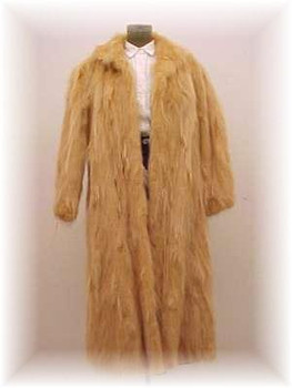 Dyed Golden Raccoon Fur Coat Dyed Golden Raccoon Fur Coat
