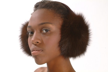 Brown Fox Fur Earmuffs Brown Fox Fur Earmuffs