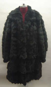 Gray Fox 3/4 Fur Jacket with Flare Style Gray Fox 3/4 Fur Jacket with Flare Style