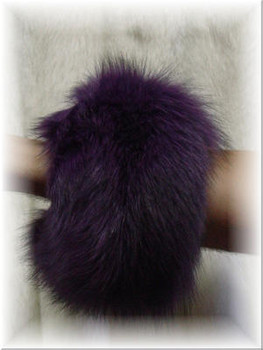 Dyed Plum Purple Fox Fur Cuffs Dyed Plum Purple Fox Fur Cuffs