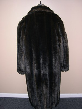 Mahogany Faux Mink Long Coat Mahogany Faux Mink Long Coat