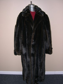 Mahogany Faux Mink Long Coat Mahogany Faux Mink Long Coat