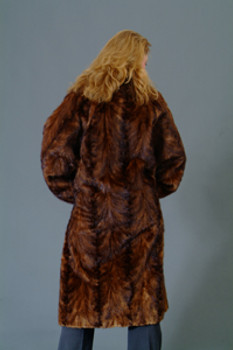 Vintage Fur Mink Sectional Long Coat Vintage Fur Mink Sectional Long Coat