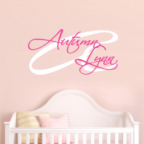 Custom Monogram With Name Wall Decals and Stickers