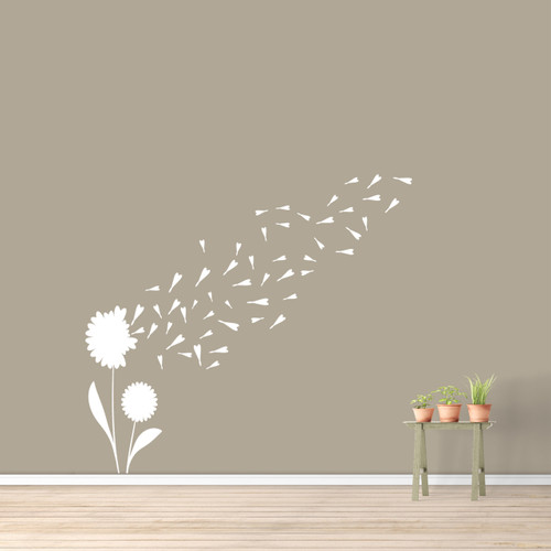 Dandelions Wall Decal 17" wide x 36" tall Sample Image