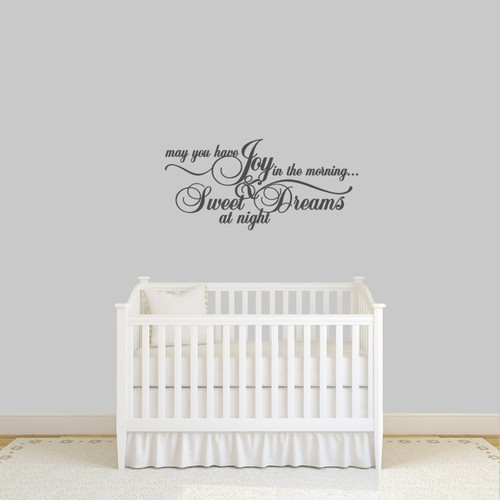Sweet Dreams At Night Wall Decal 36" wide x 17" tall Sample Image