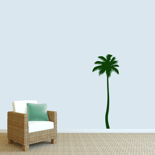 Palm Tree Wall Decal 22" wide x 60" tall Sample Image