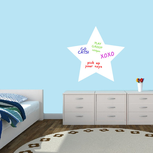 Dry Erase Star Wall Decals 24" wide x 23" tall Sample Image (writing not included)