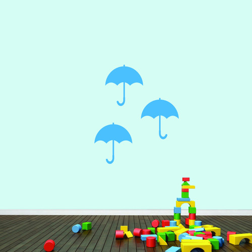 Set of Umbrellas Wall Decals Small Sample Image