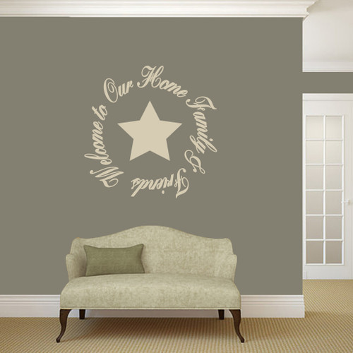 Welcome To Our Home Family & Friends Wall Decals 36" wide x 36" tall Sample Image