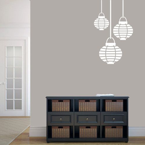 Paper Lanterns Wall Decals 22" wide x 36" tall Sample Image