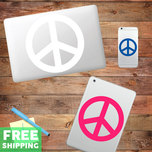 Peace Sign Device Decal Water Bottle Stickers