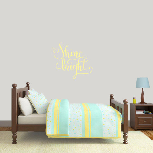 Shine Bright Wall Decal 24" wide x 22" tall Sample Image