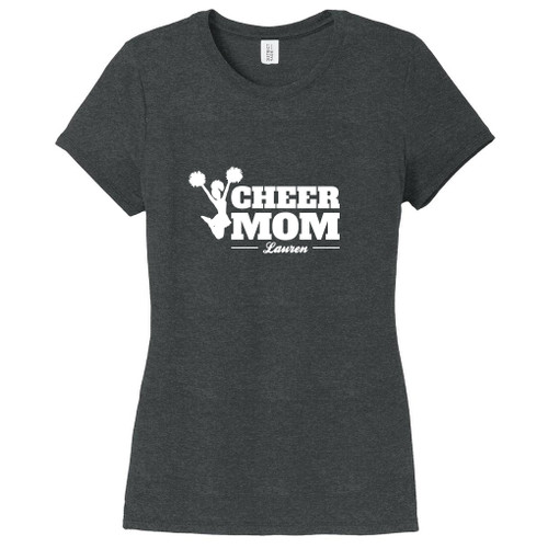 Black Frost Custom Cheer Mom Women's Fitted T-Shirt