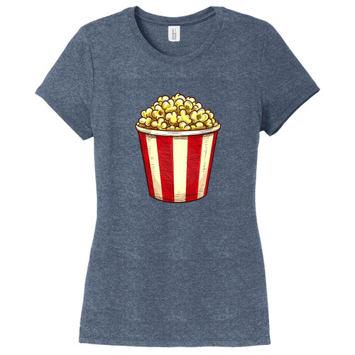 Navy Frost Popcorn Women's Fitted T-Shirt