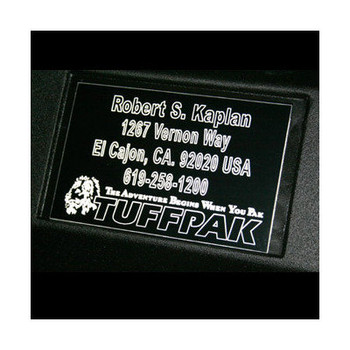 Tuffpak Custom Name Plate Tuffpak Custom Name Plate
