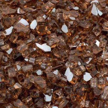 Large Copper Reflective Fire Glass Flame Creation