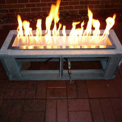 32" Gas Fire Trough w/ 4" wide deck (Manual Gas Burner) Flame Creation