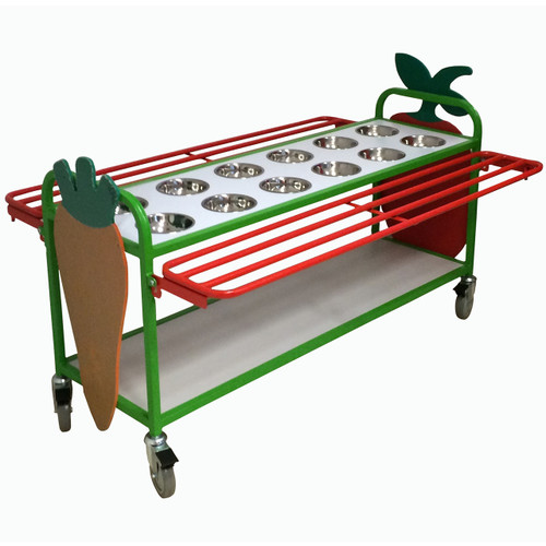 12 bowl salad bar shown with extra novelty fruit option