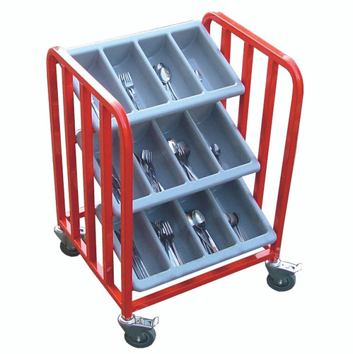 3 Tier Knife and fork Trolley, one novelty fruit included, additional fruit for opposite end available