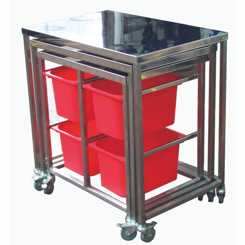 Nesting Trolleys in Stainless Steel