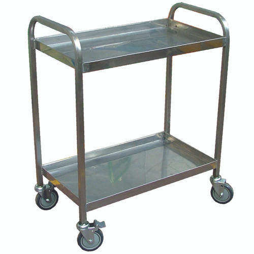 2 tier Trolley made of stainless steel