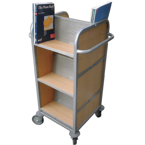 Double sided desk-side trolley