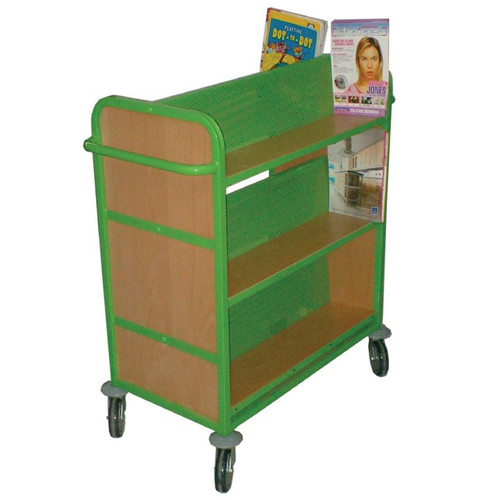 Double sided book trolley