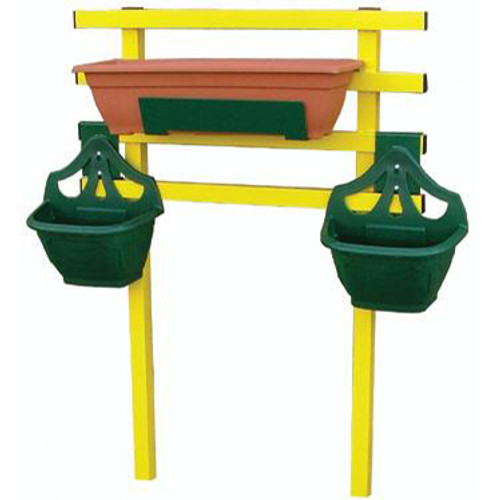 Small support rail can be added to any small box to allow for hanging baskets.