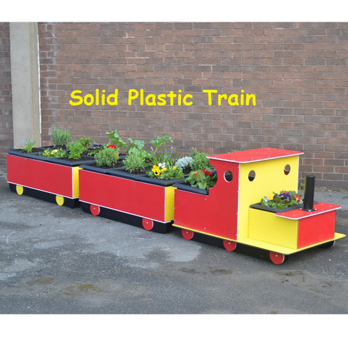 Instant Garden, plastic train