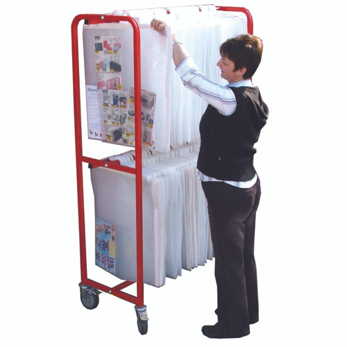 Large double tier big book trolley