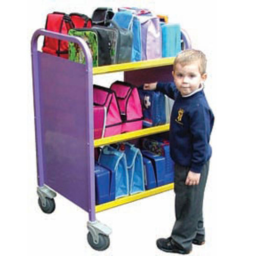 Double sided 30 box 3 tier Aluminium Lunchbox Trolley