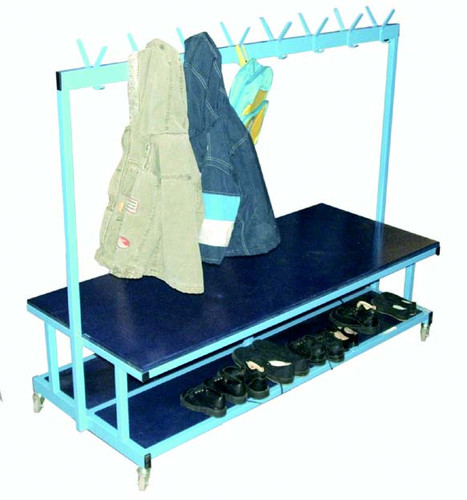 Double cloak room trolley & bench