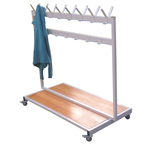 Double hook cloakroom trolley