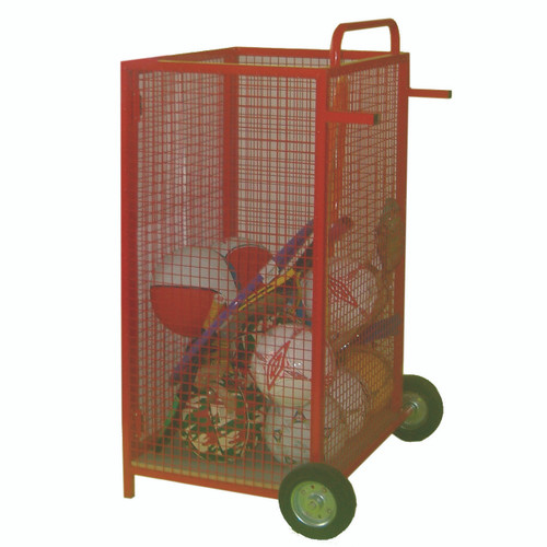 Upright mobile sports trolley