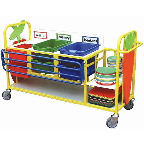 ClearingTrolley with Trayslide & shelf