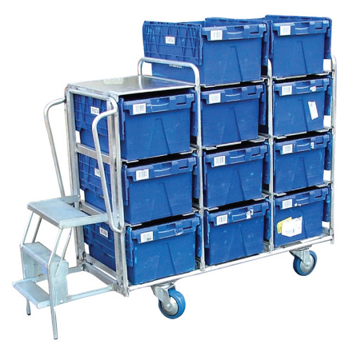 11 tote box Aluminium trolley