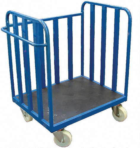 3 sided flat base trolley with large wheels (FSKY1)