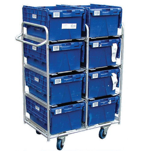 8 box Aluminium trolley for boxes with lids