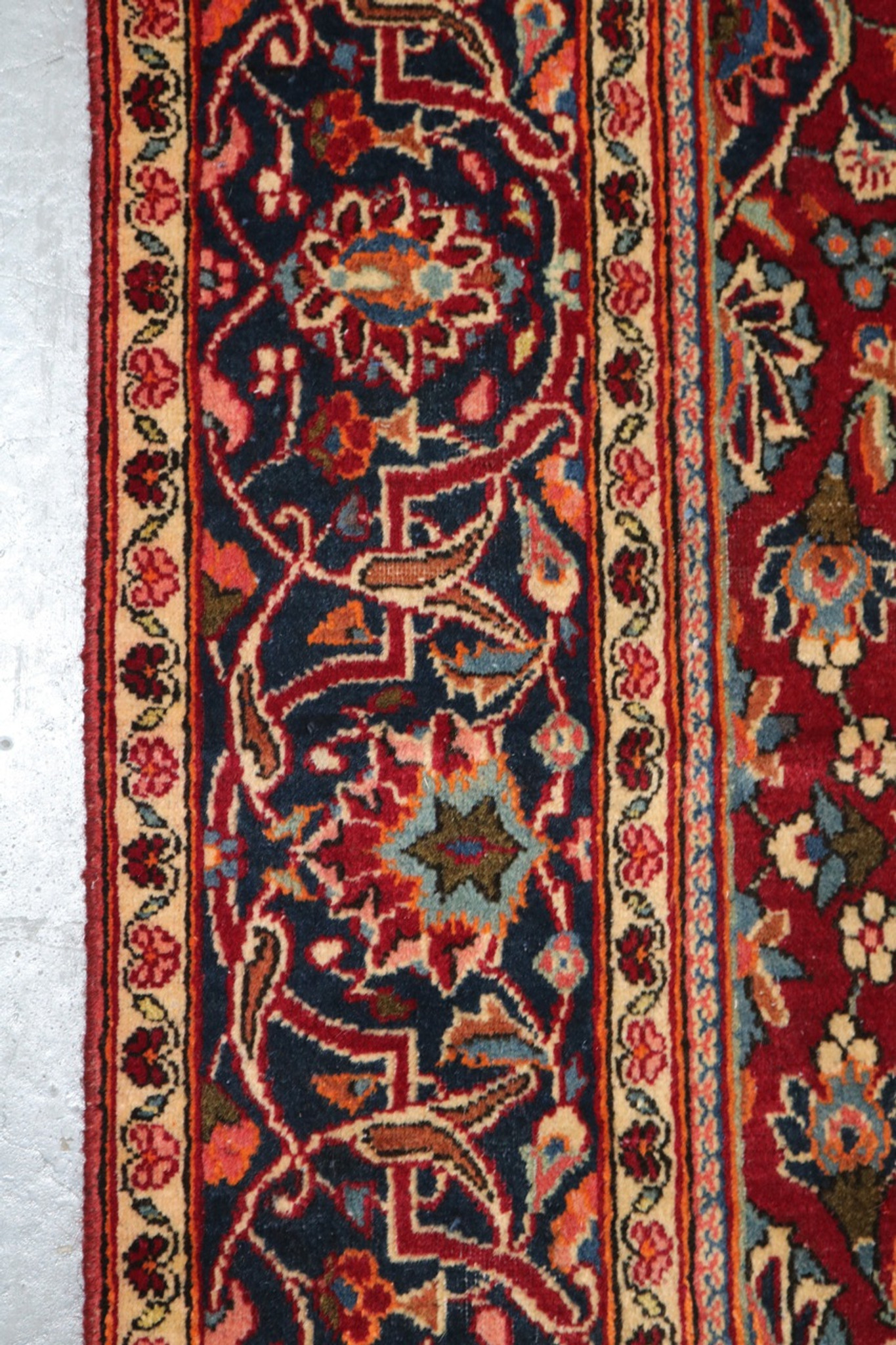 Kashan Vintage Persian Rug (Ref 167) 207x123cm - Persian Rug Co.