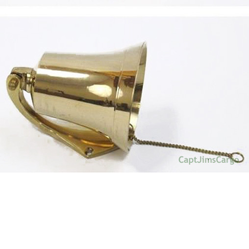 Small Solid Brass Ship's Bell 4" Nautical Doorbell Wall Decor CaptJimsCargo