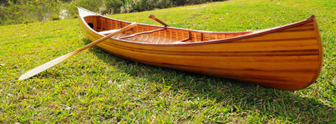 Cedar Strip Built Canoe Wooden Boat 12' Woodenboat USA For 