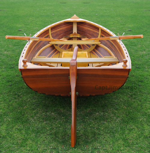 cedar rowboat dingy 9.87' matte finish wood strip built