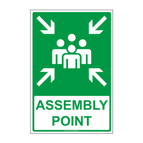 Emergency Assembly Point Pavement Marking Sign | Stop-Painting.com