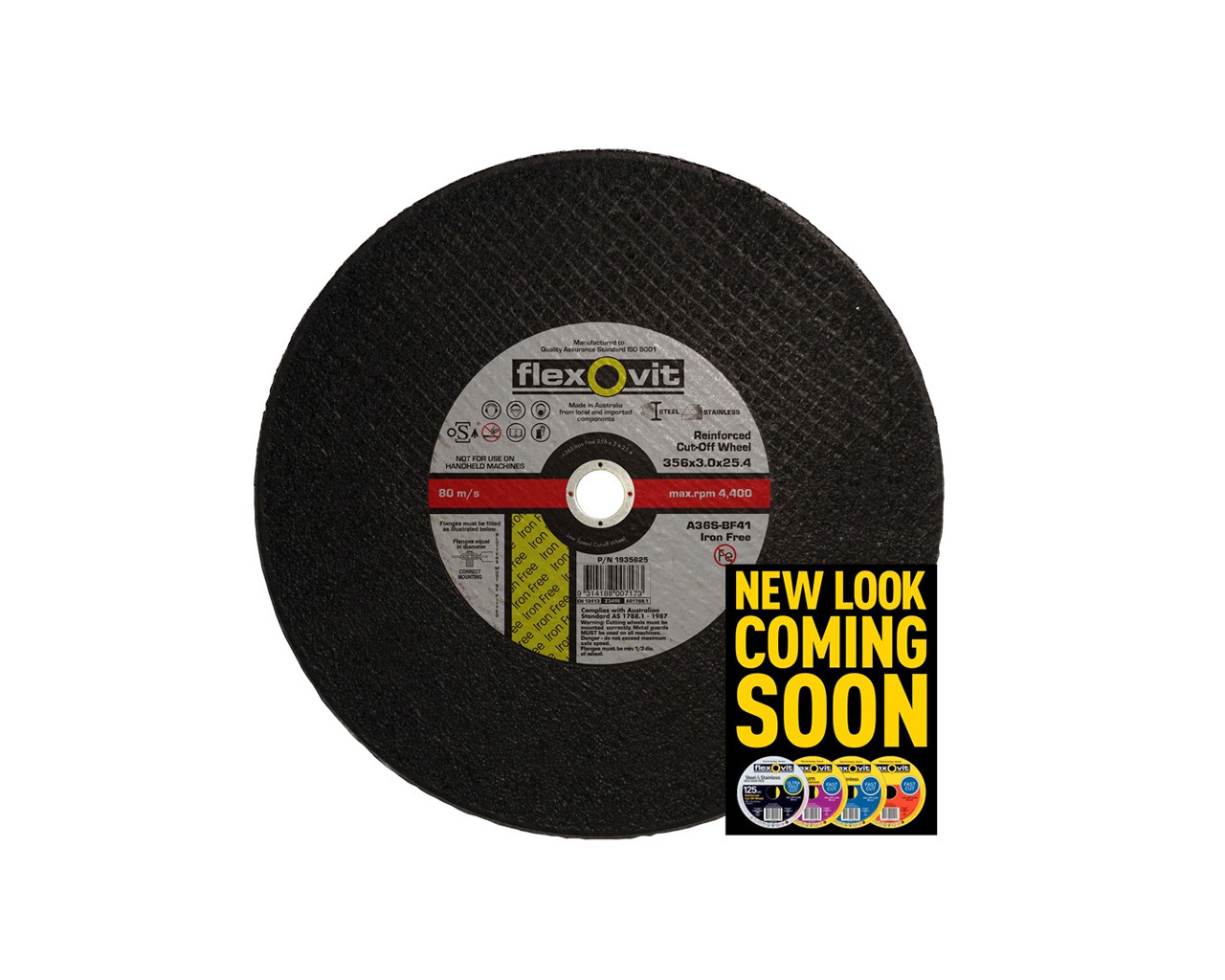 Flexovit 1935625 Metal Cut off Wheel 356 x 3.0 x 25.4mm