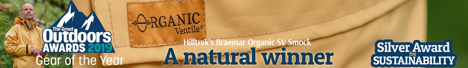 Hilltrek Braemar Organic SV Smock - Silver Award for Sustainability TGO Gear of the Year 2019