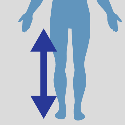 Measure your leg length standing straight, without shoes, from the crotch to the floor